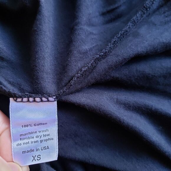 Rebel Yell Graphic Oversized Short Sleeve T-Shirt Tunic Black Women's Size XS - Picture 12 of 14